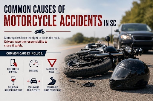 Common Causes of Motorcycle Accidents in SC
